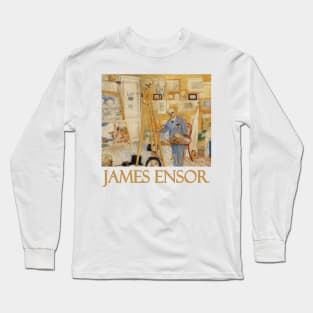 The Skeleton Painter by James Ensor Long Sleeve T-Shirt